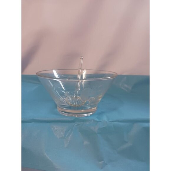 Princess House Crystal Heritage 4 pcs  condiment set bowls,plate,shell spoon - Picture 5 of 15